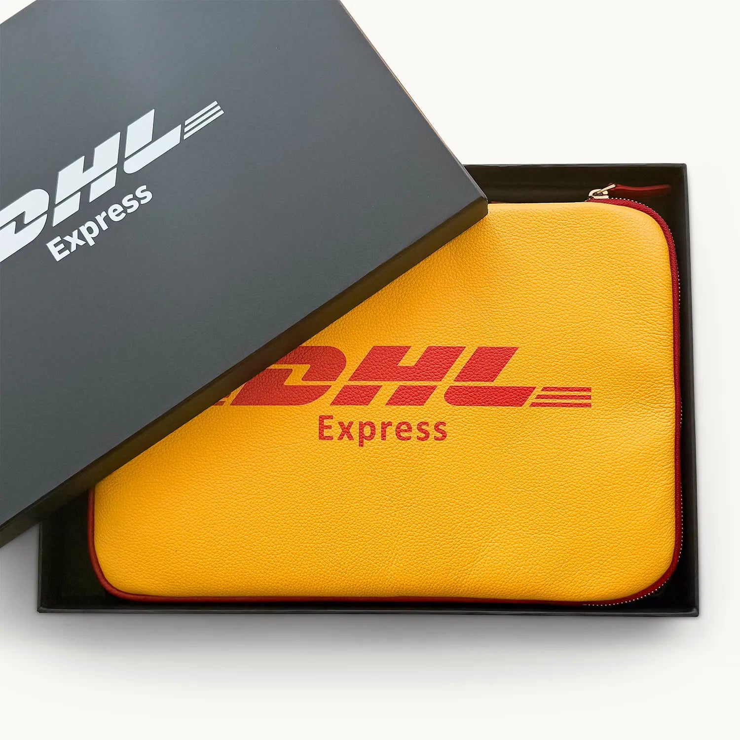 Hochwertige Notebook - Tasche aus vollnarbigem Nappaleder - GOLDBLACKpremium