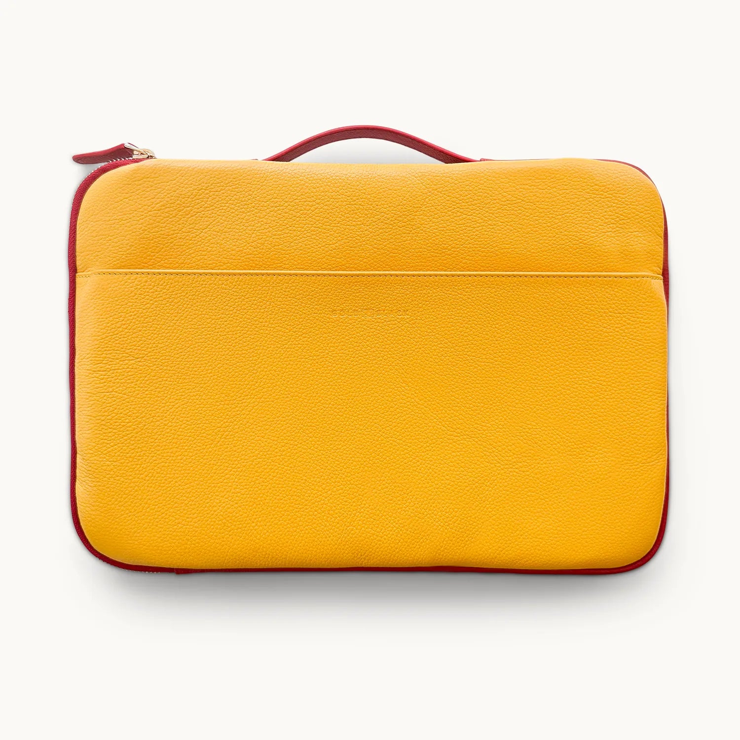 Hochwertige Notebook - Tasche aus vollnarbigem Nappaleder - GOLDBLACKpremium