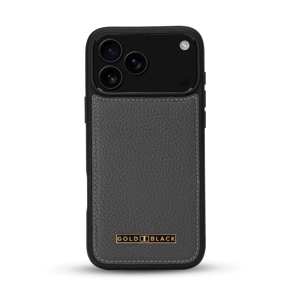 iPhone 17 Pro Max Lederhülle Nappa - MagSafe kompatibel - GOLDBLACKpremium