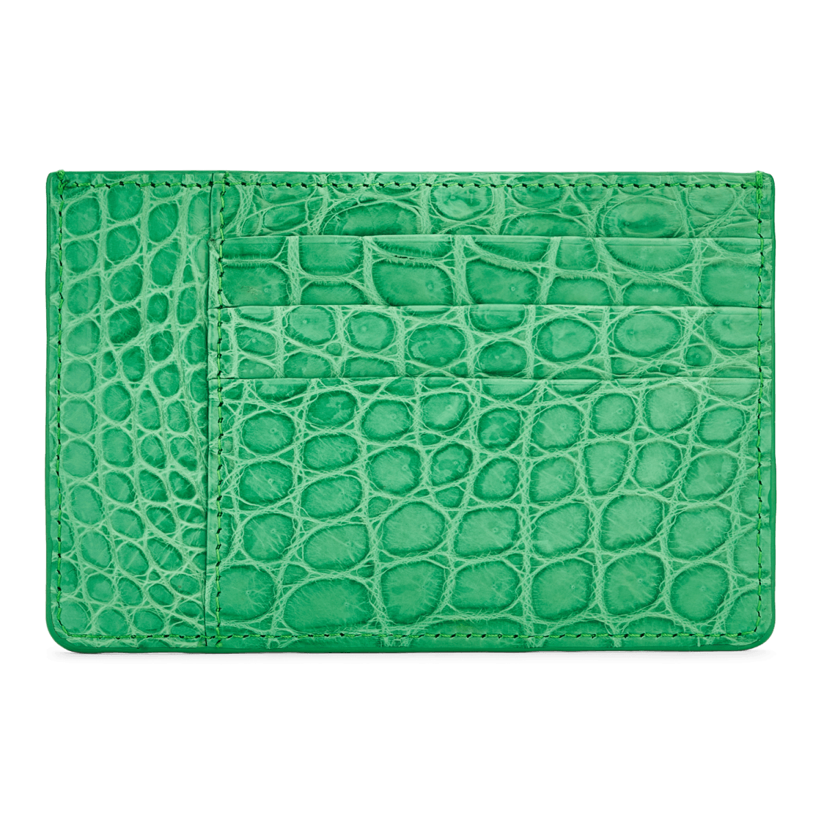 Royal Kartenetui Krokodilleder Grün - GOLDBLACKpremium