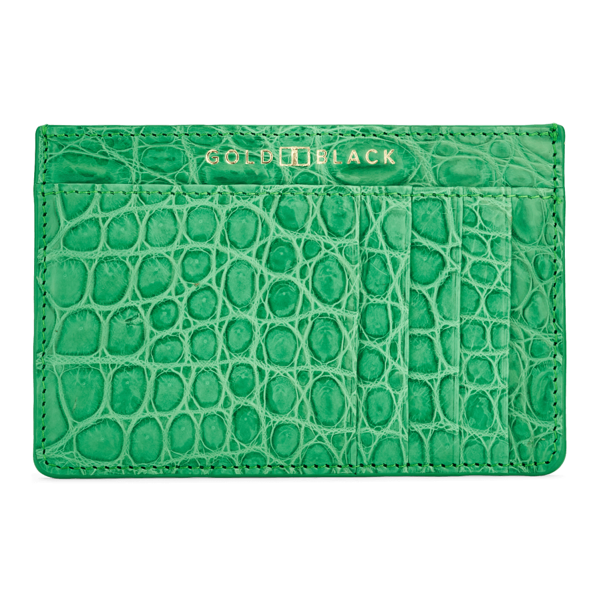 Royal Kartenetui Krokodilleder Grün - GOLDBLACKpremium