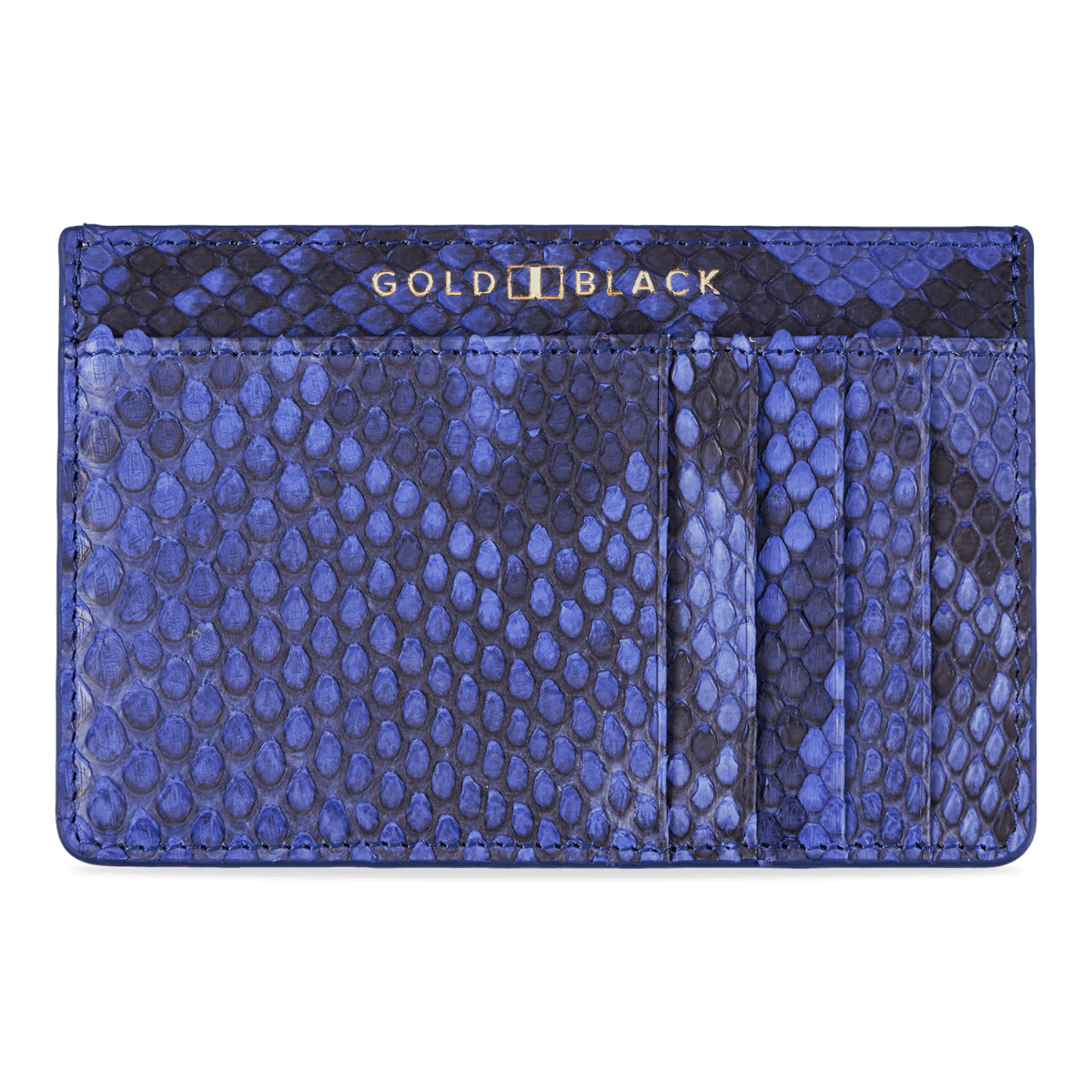 Royal Kartenetui Pythonleder Blau - GOLDBLACKpremium