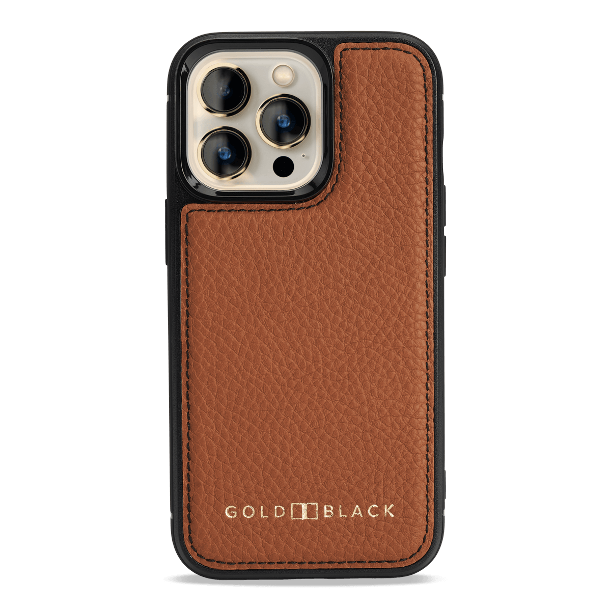 iPhone 13 Pro MagSafe Leder Case Nappa braun - GOLDBLACKpremium