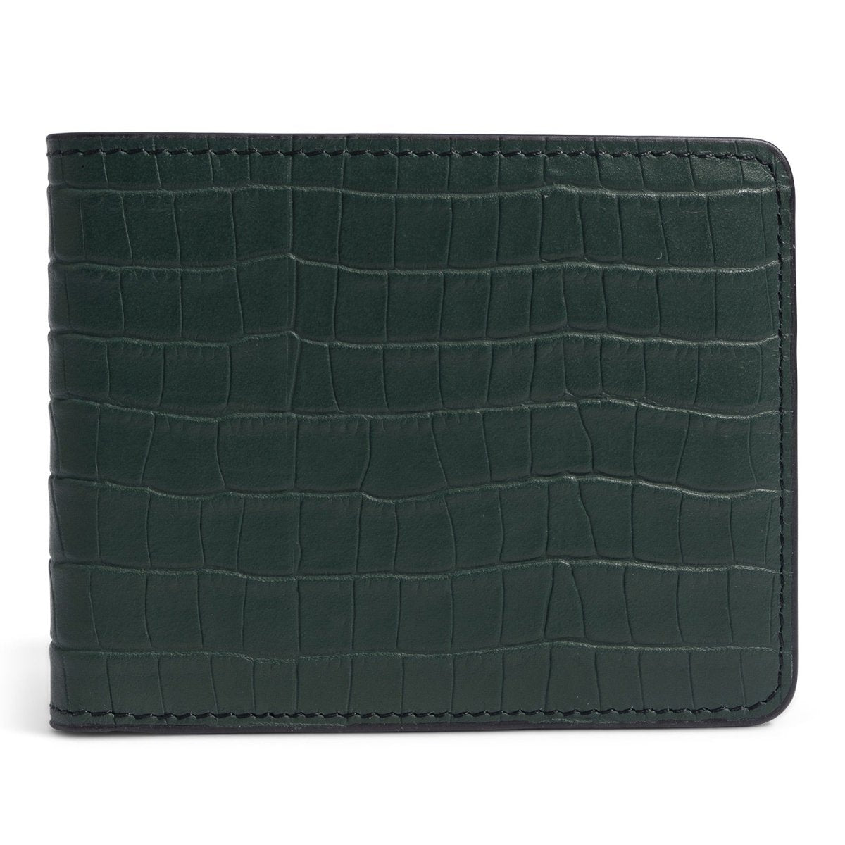Geldbörse CrocPrestige aus echtem Leder in grün - GOLDBLACKpremium
