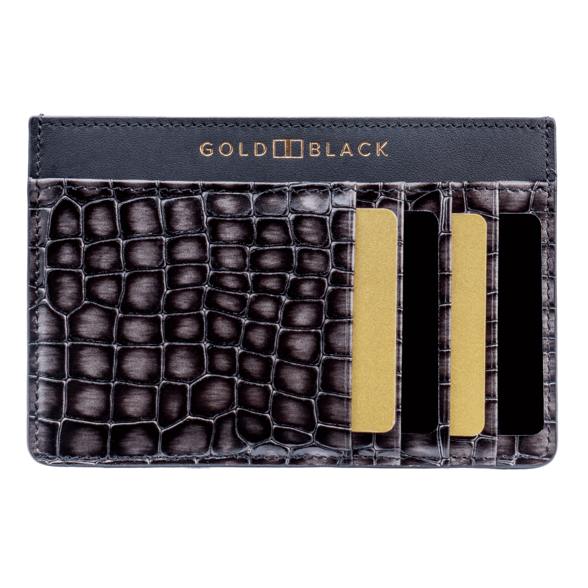 Royal Kartenetui Leder Milano-Design Grau - GOLDBLACKpremium