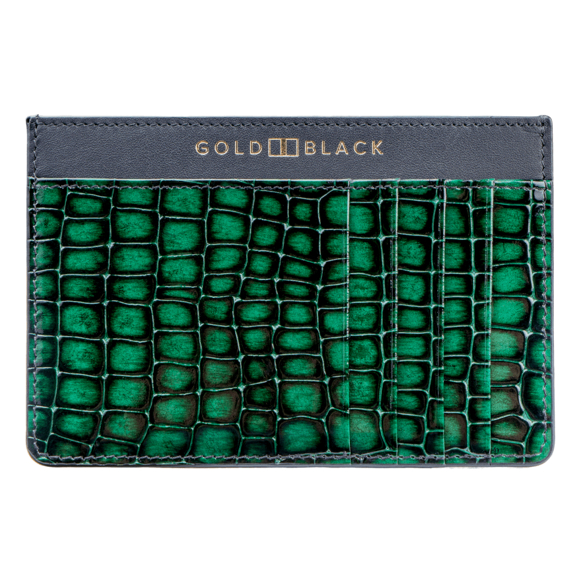 Royal Kartenetui Leder Milano-Design Grün - GOLDBLACKpremium