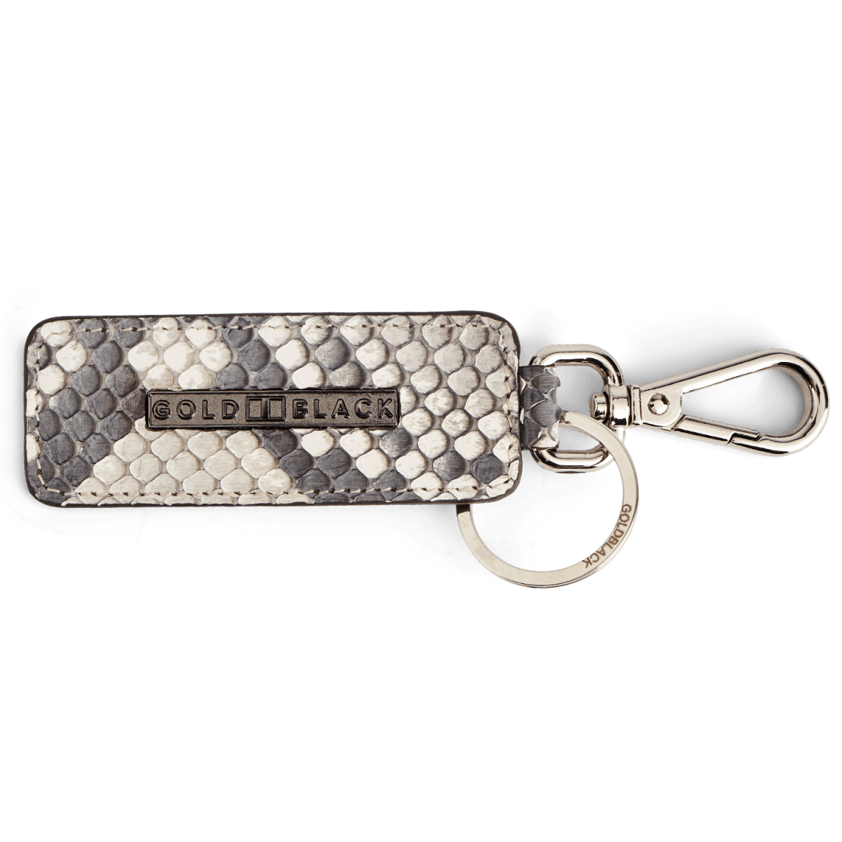 Schlüsselanhänger Pythonleder natural - GOLDBLACKpremium