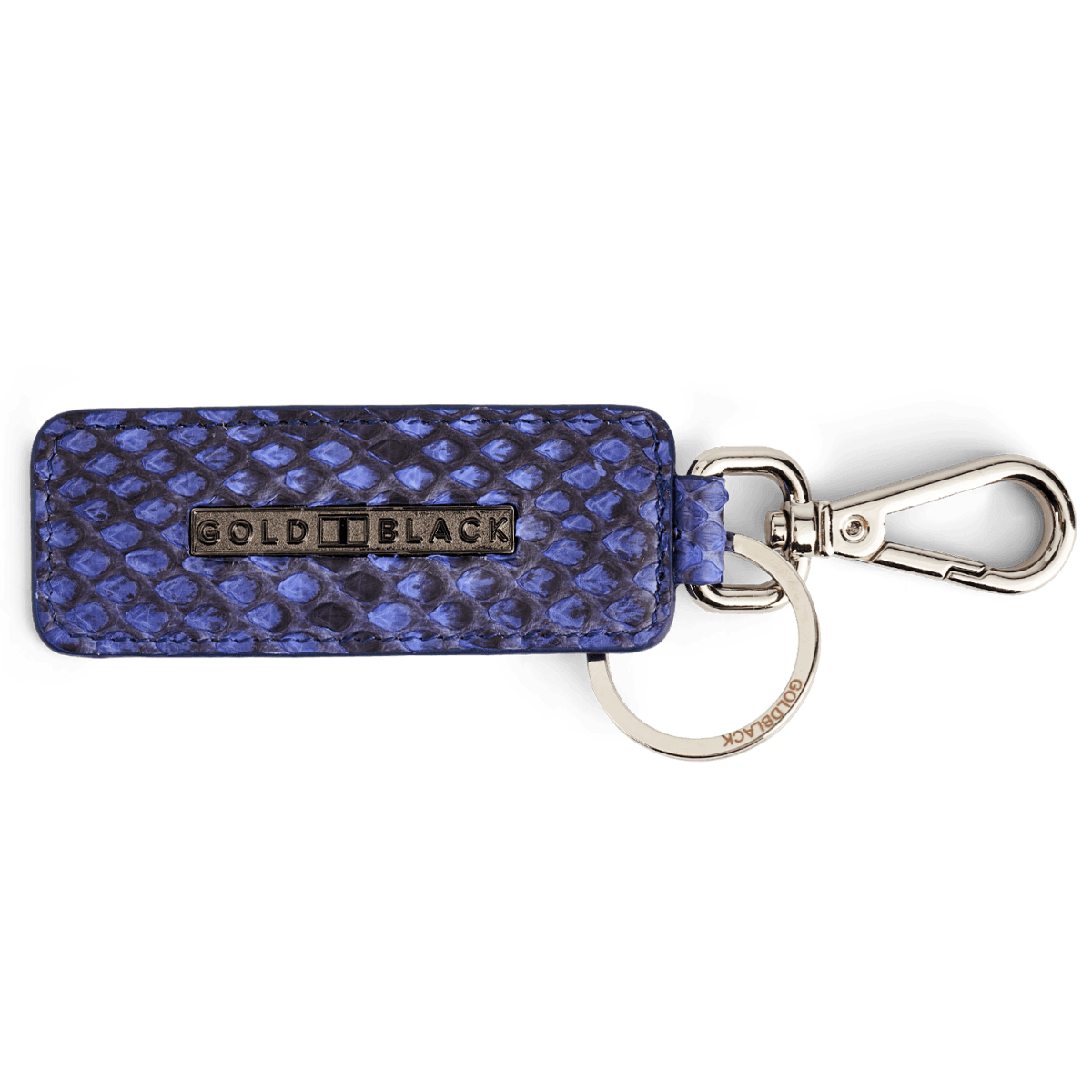 Schlüsselanhänger Pythonleder blau - GOLDBLACKpremium