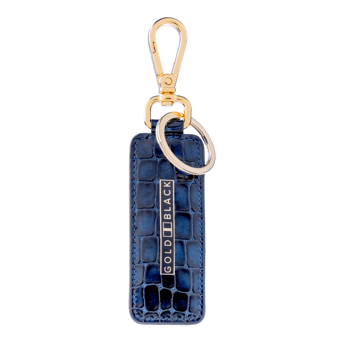 Schlüsselanhänger Leder Milano-Design Blau - GOLDBLACKpremium