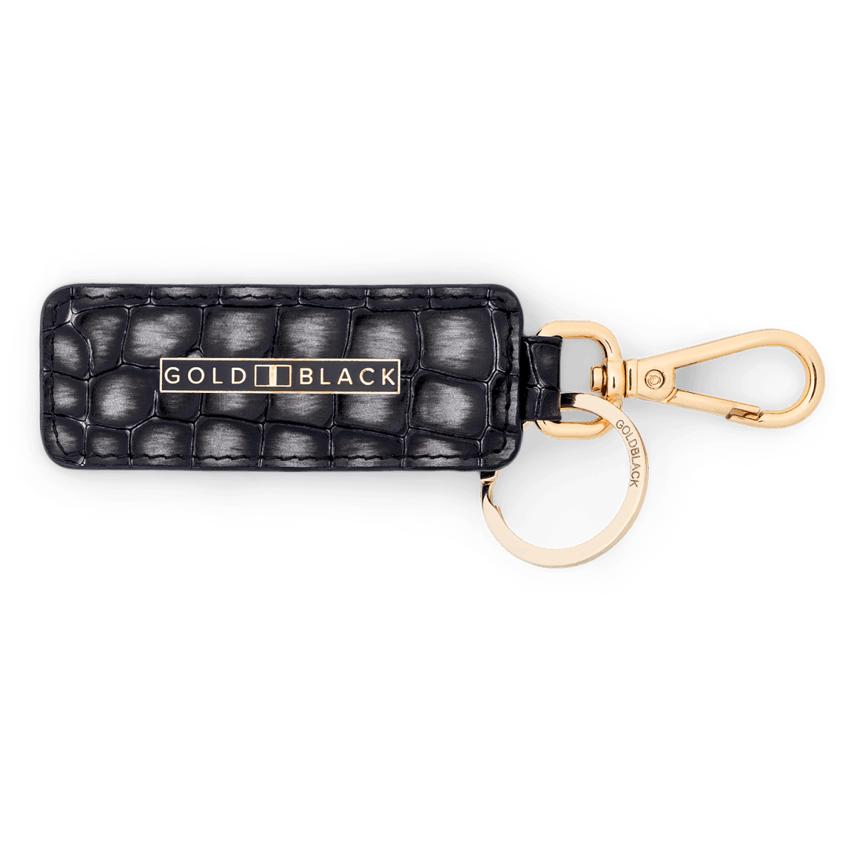 Schlüsselanhänger Leder MILANO-Design Grau - GOLDBLACKpremium