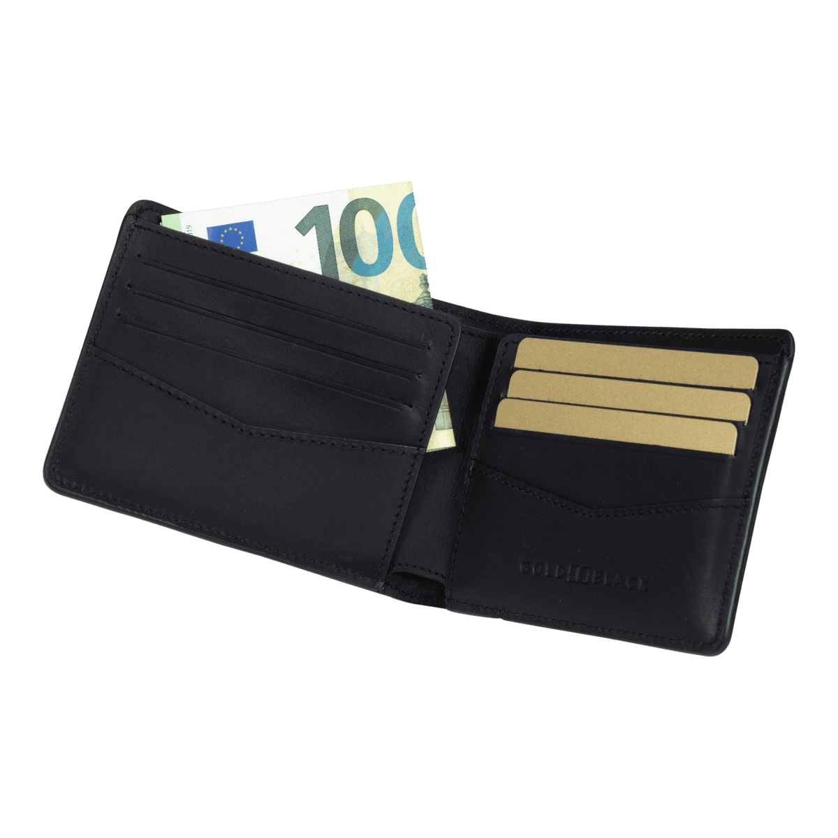 Geldbörse GM Leder MILANO-Design Grau - GOLDBLACKpremium