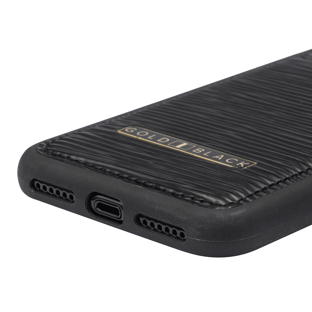 iPHONE 11 PRO LEDERHÜLLE UNICO SCHWARZ - GOLDBLACKpremium