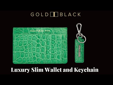 Schlüsselanhänger Krokodilleder Grün - GOLDBLACKpremium