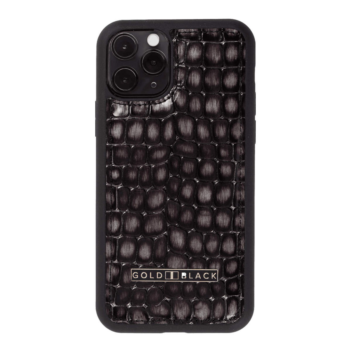 iPhone 11 Pro Lederhülle MILANO-Design Grau - GOLDBLACKpremium