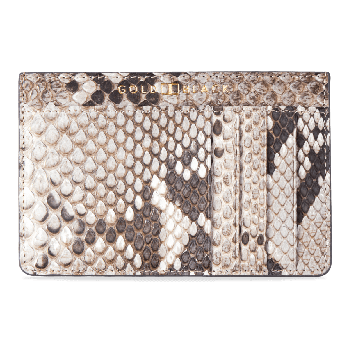 Royal Kartenetui Pythonleder Natural - GOLDBLACKpremium