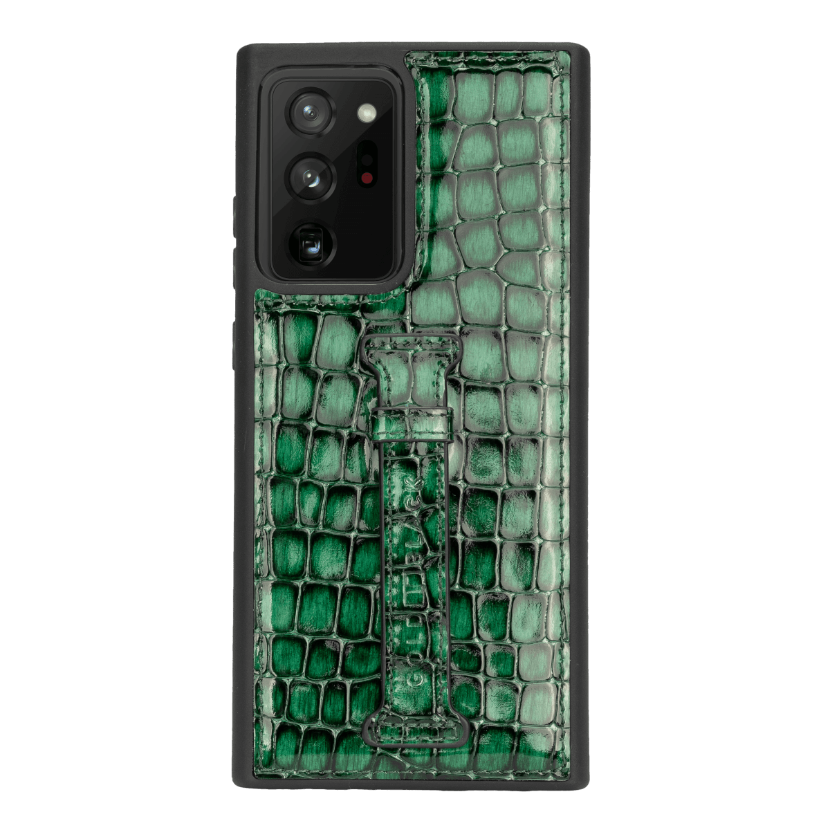 Samsung Note 20 Ultra Lederhülle mit Fingerschlaufe Milano Grün - GOLDBLACKpremium