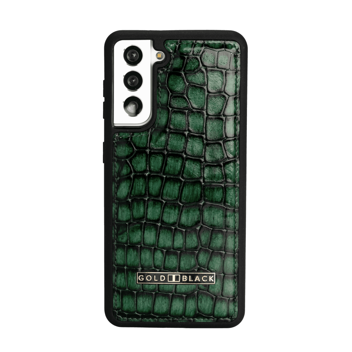 Samsung S21 Lederhülkle Milano Grün - GOLDBLACKpremium