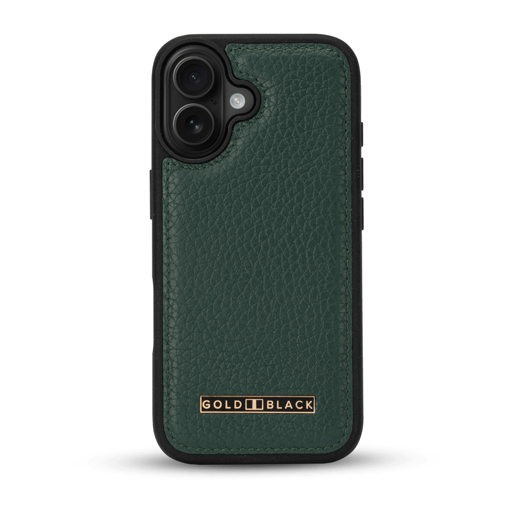 iPhone 17 Lederhülle Nappa - MagSafe kompatibel - GOLDBLACKpremium