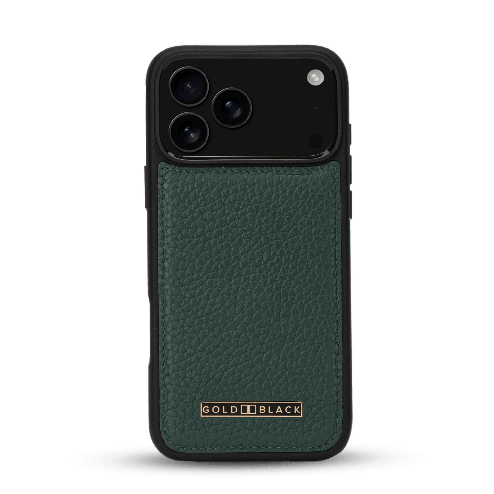 iPhone 17 Pro Max Lederhülle Nappa - MagSafe kompatibel - GOLDBLACKpremium