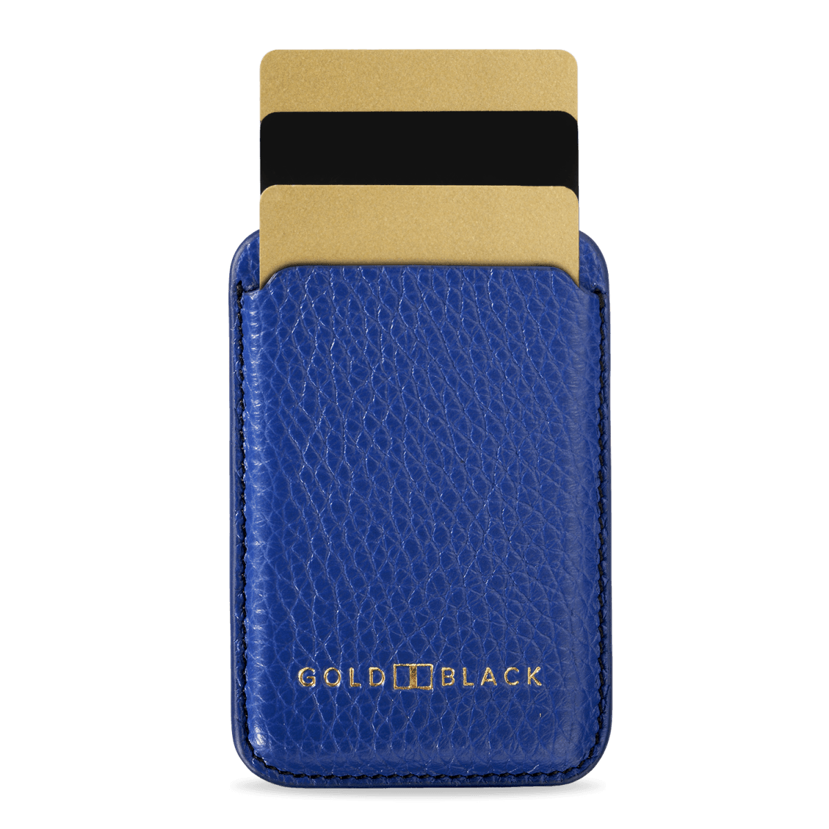 iPhone MagSafe Wallet Leder Nappa Blau - GOLDBLACKpremium