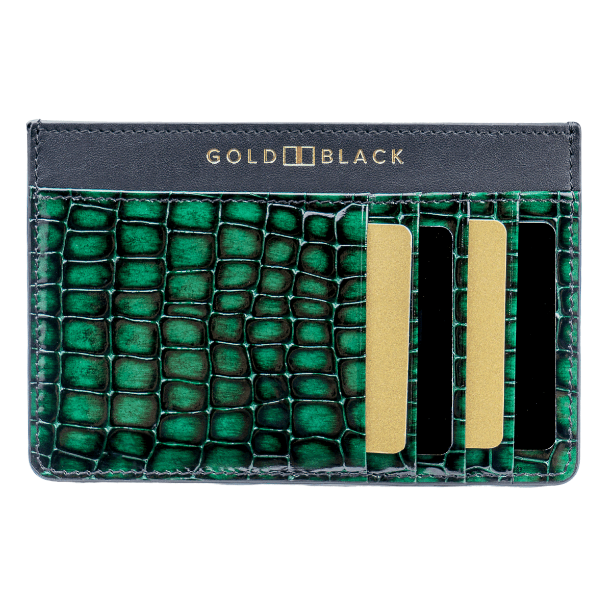 Royal Kartenetui Leder Milano-Design Grün - GOLDBLACKpremium