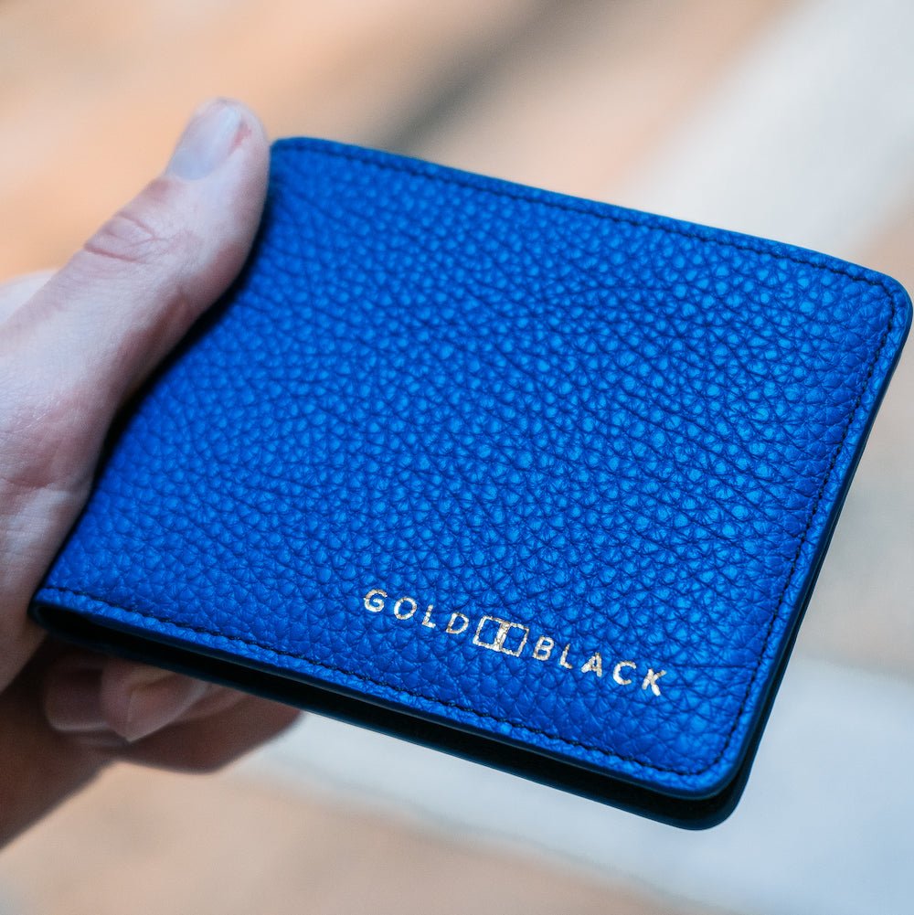 Geldbörse GM Leder Nappa Blau - GOLDBLACKpremium