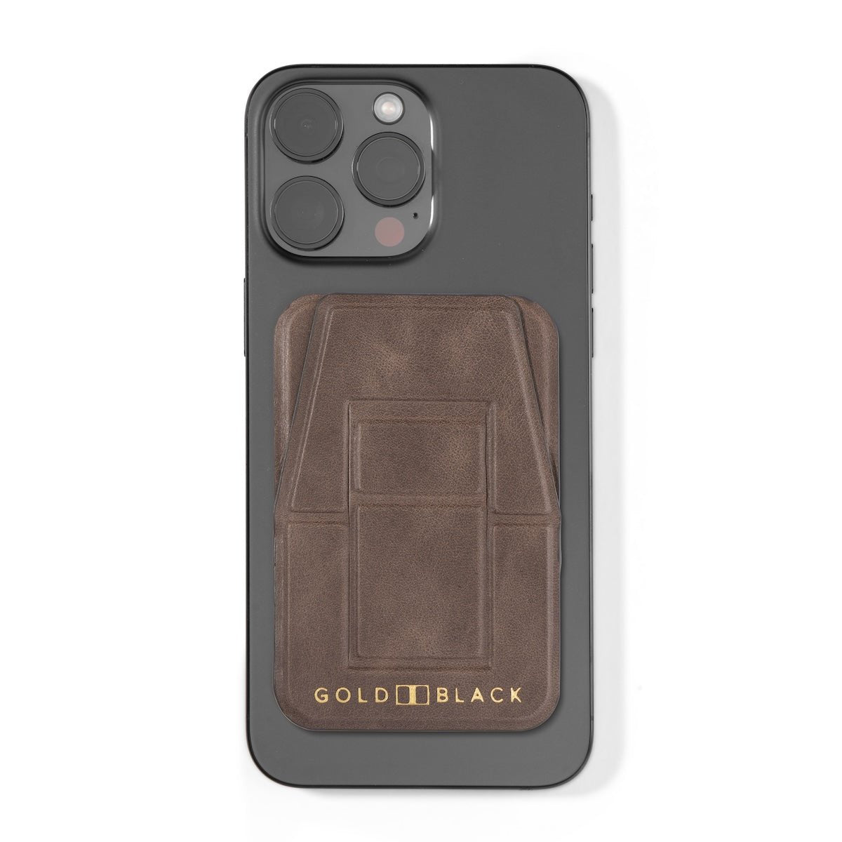 MagFlex Leder Handy Ständer Luxe taupe mit Fingerhalter - GOLDBLACKpremium