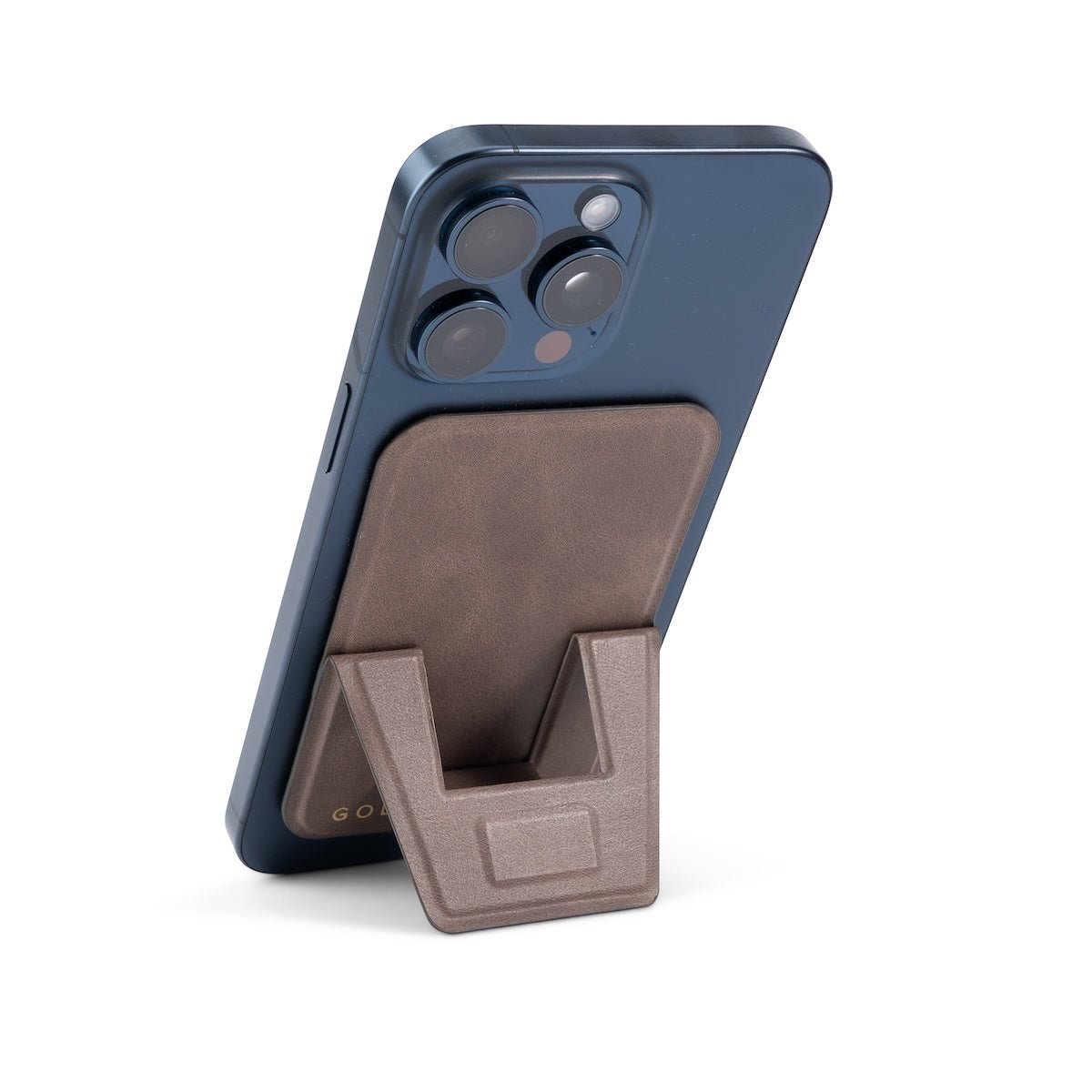 MagFlex Leder Handy Ständer Luxe taupe mit Fingerhalter - GOLDBLACKpremium