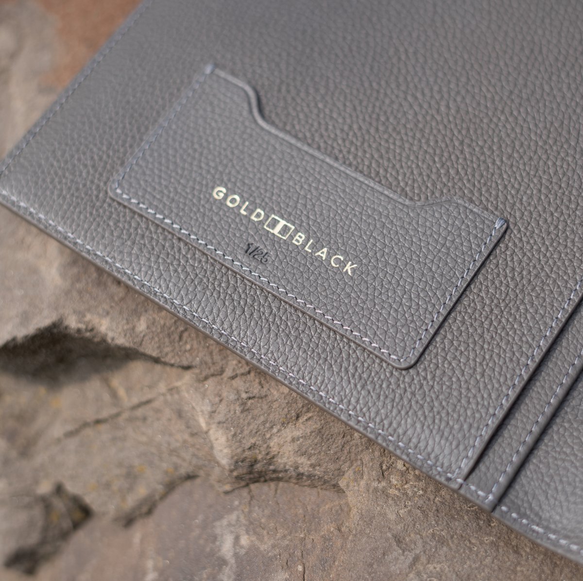 Notizbuch Krokodilleder Grau Limited Edition - GOLDBLACKpremium