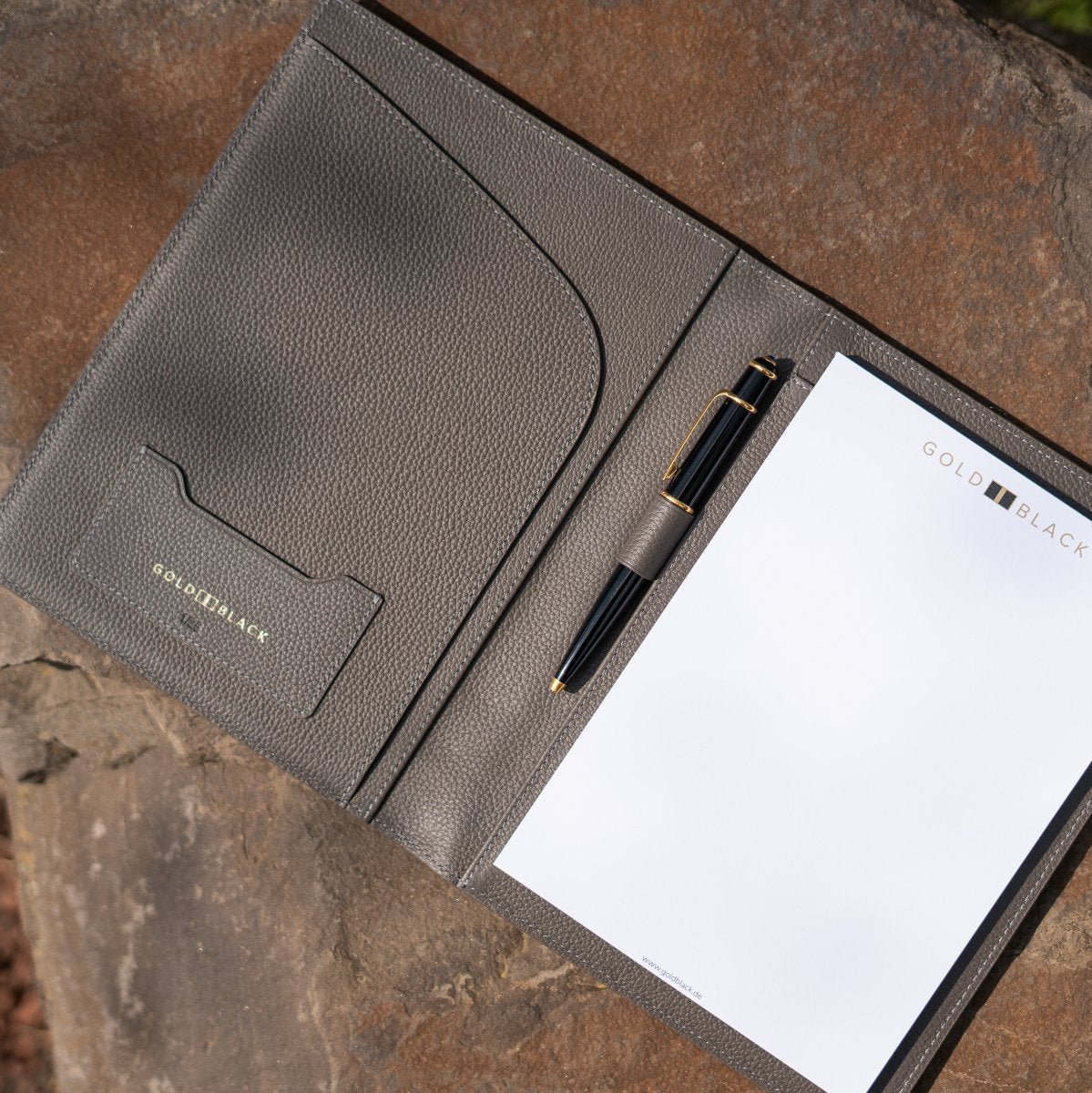 Notizbuch Krokodilleder Grau Limited Edition - GOLDBLACKpremium