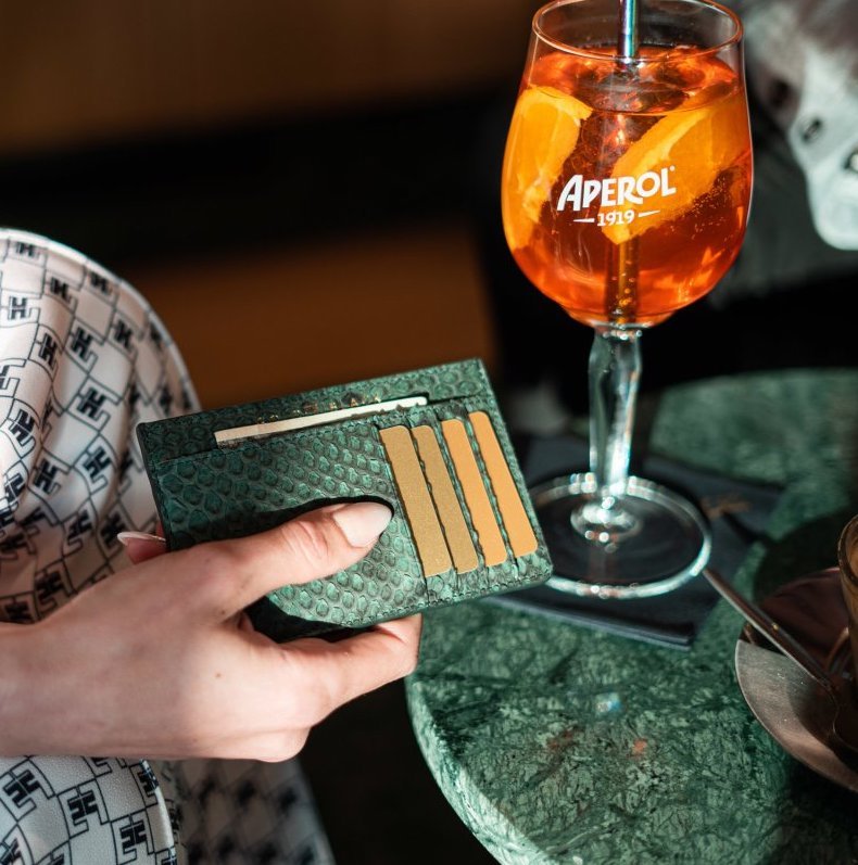 Royal Kartenetui Pythonleder Dunkelgrün - GOLDBLACKpremium