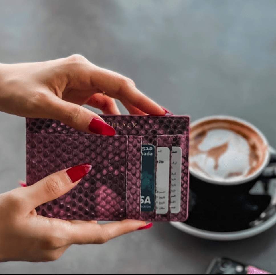 Royal Kartenetui Pythonleder Pink - GOLDBLACKpremium