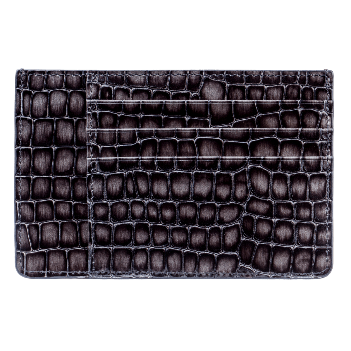 Royal Kartenetui Leder Milano-Design Grau - GOLDBLACKpremium