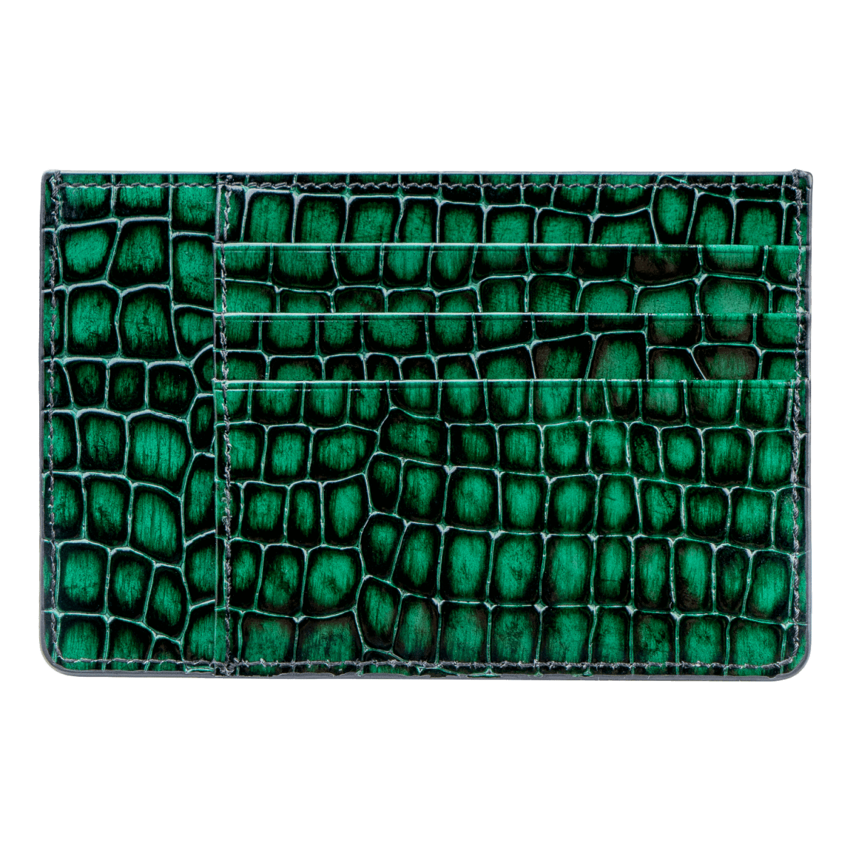 Royal Kartenetui Leder Milano-Design Grün - GOLDBLACKpremium