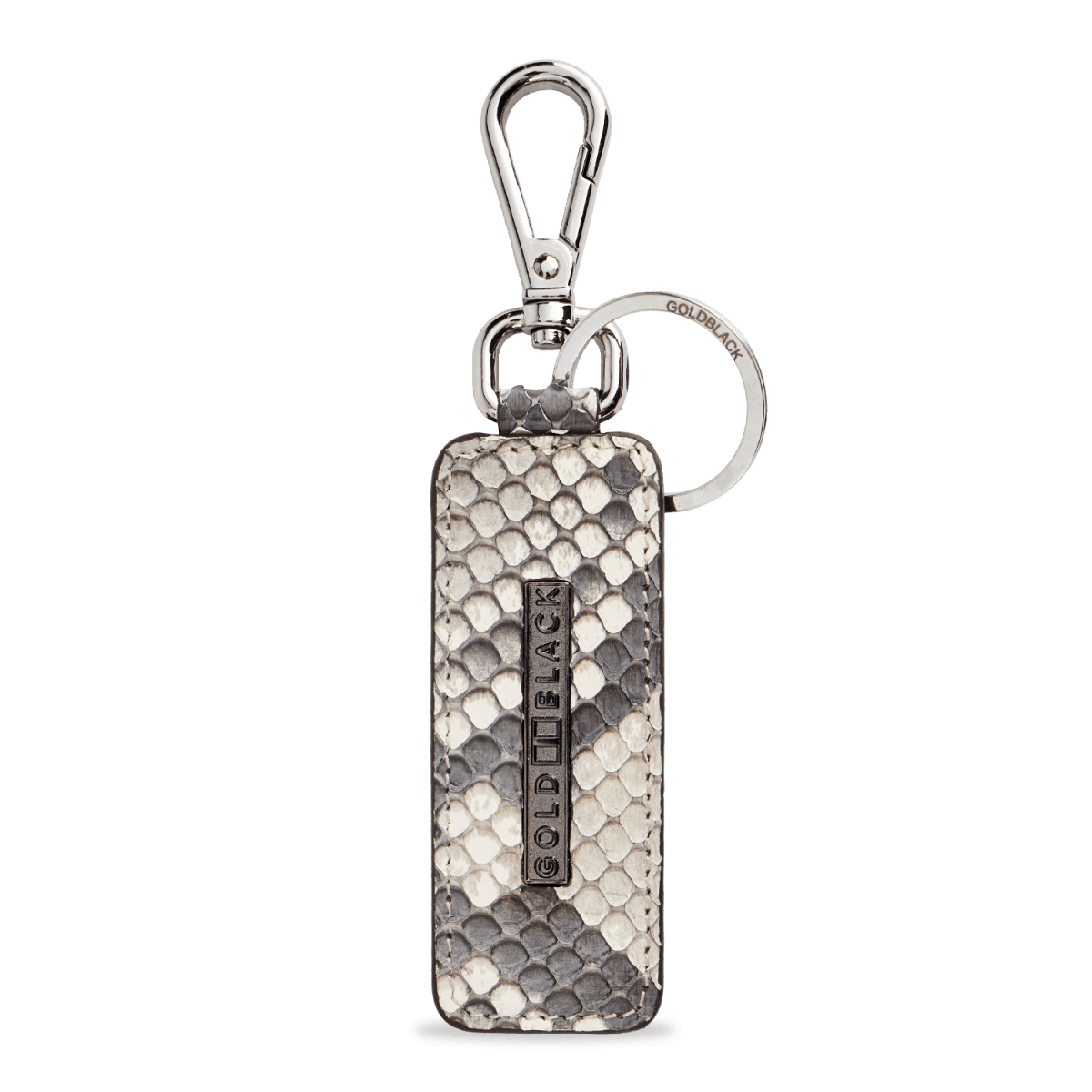 Schlüsselanhänger Pythonleder natural - GOLDBLACKpremium