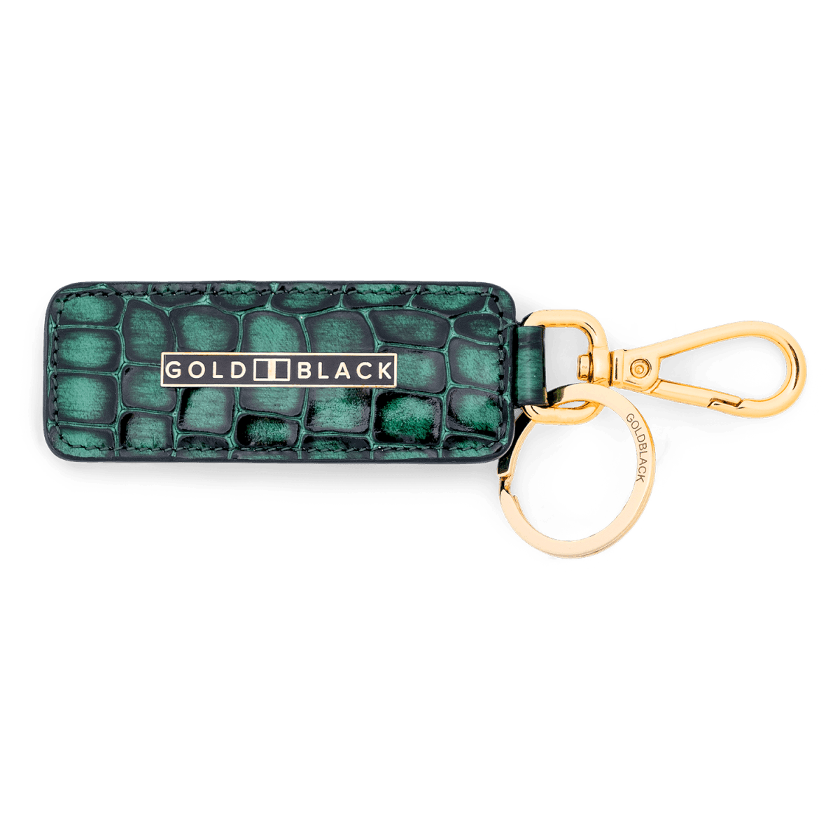 Schlüsselanhänger Leder MILANO-Design Grün - GOLDBLACKpremium