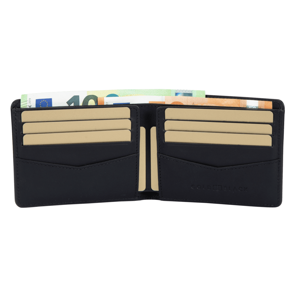 Geldbörse GM Leder MILANO-Design Grau - GOLDBLACKpremium