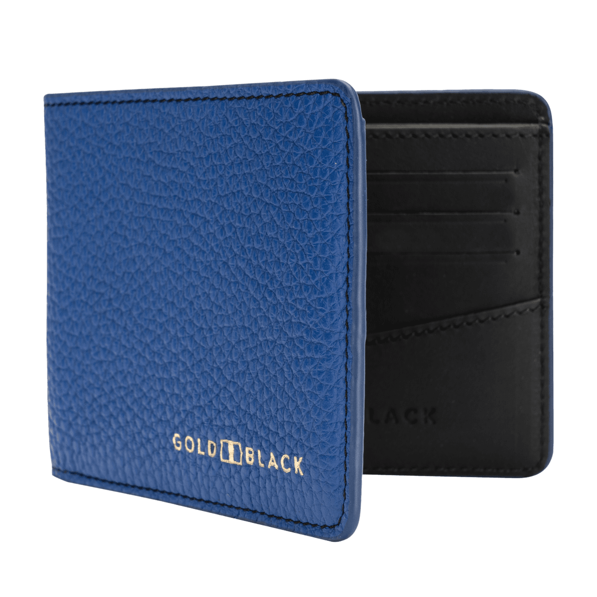 Geldbörse GM Leder Nappa Blau - GOLDBLACKpremium