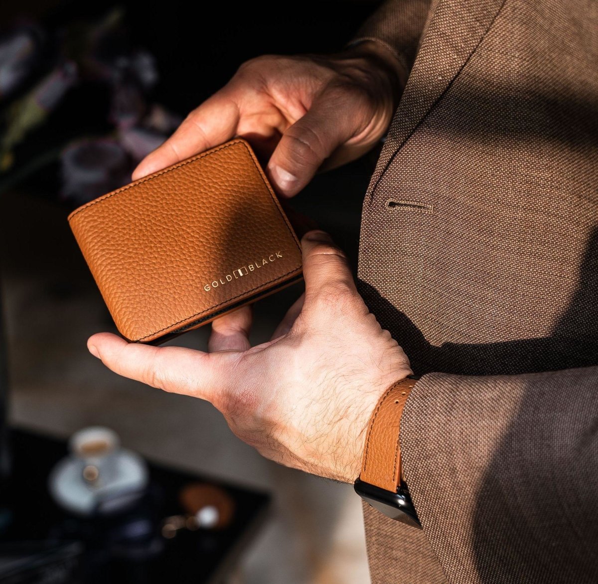 Geldbörse GM Leder Nappa Braun - GOLDBLACKpremium