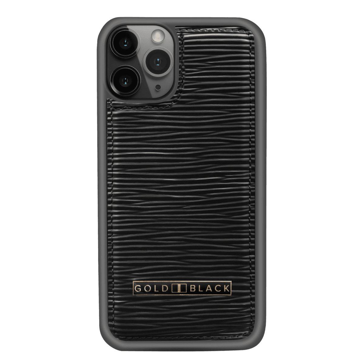 iPHONE 11 PRO LEDERHÜLLE UNICO SCHWARZ - GOLDBLACKpremium