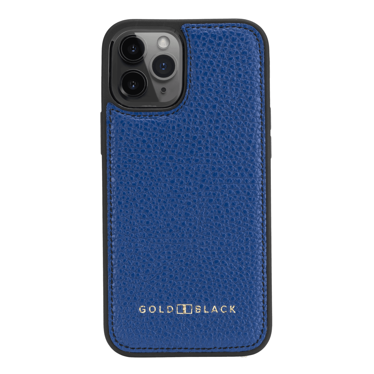iPhone 12 / 12 Pro Lederhülle Nappa Blau - GOLDBLACKpremium