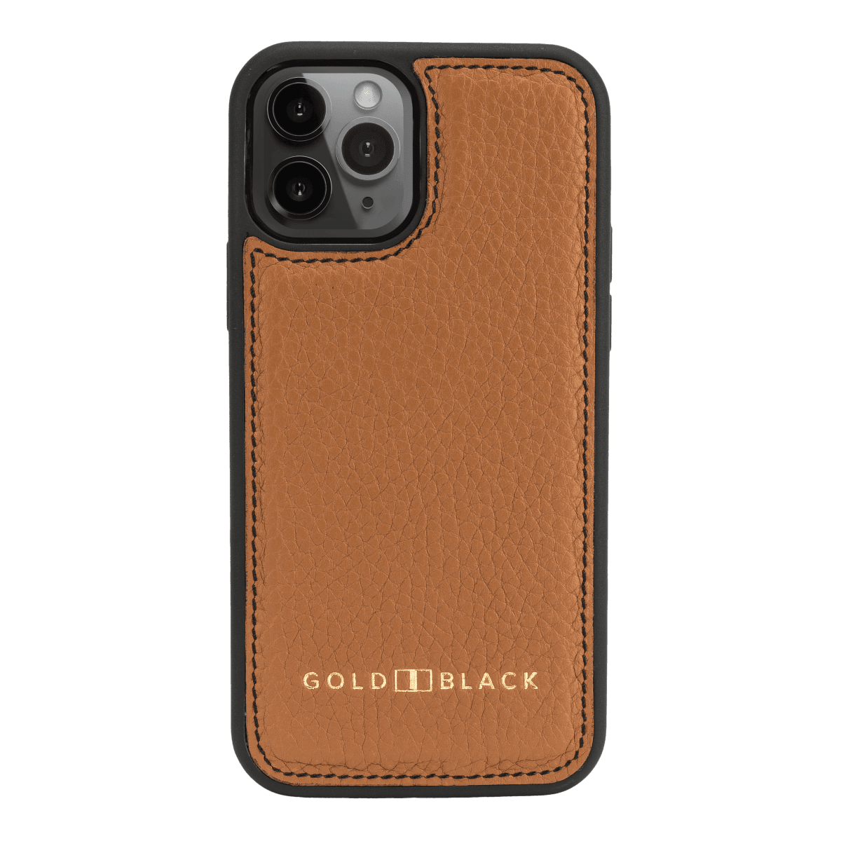 iPhone 12 / 12 Pro Lederhülle Nappa Braun - GOLDBLACKpremium