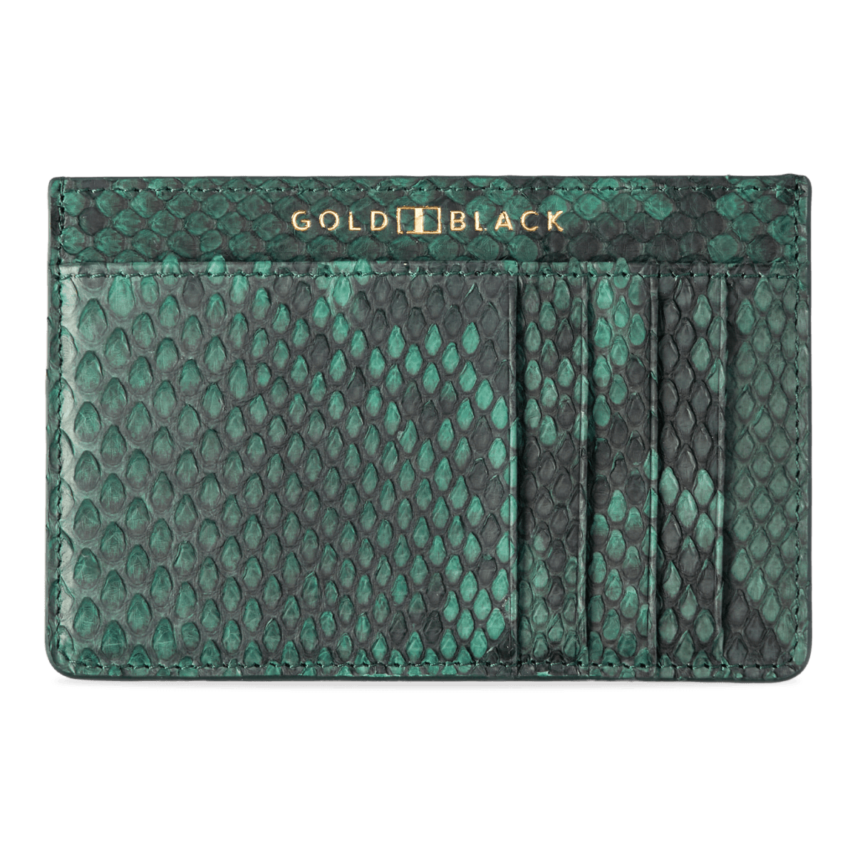 Royal Kartenetui Pythonleder Dunkelgrün - GOLDBLACKpremium