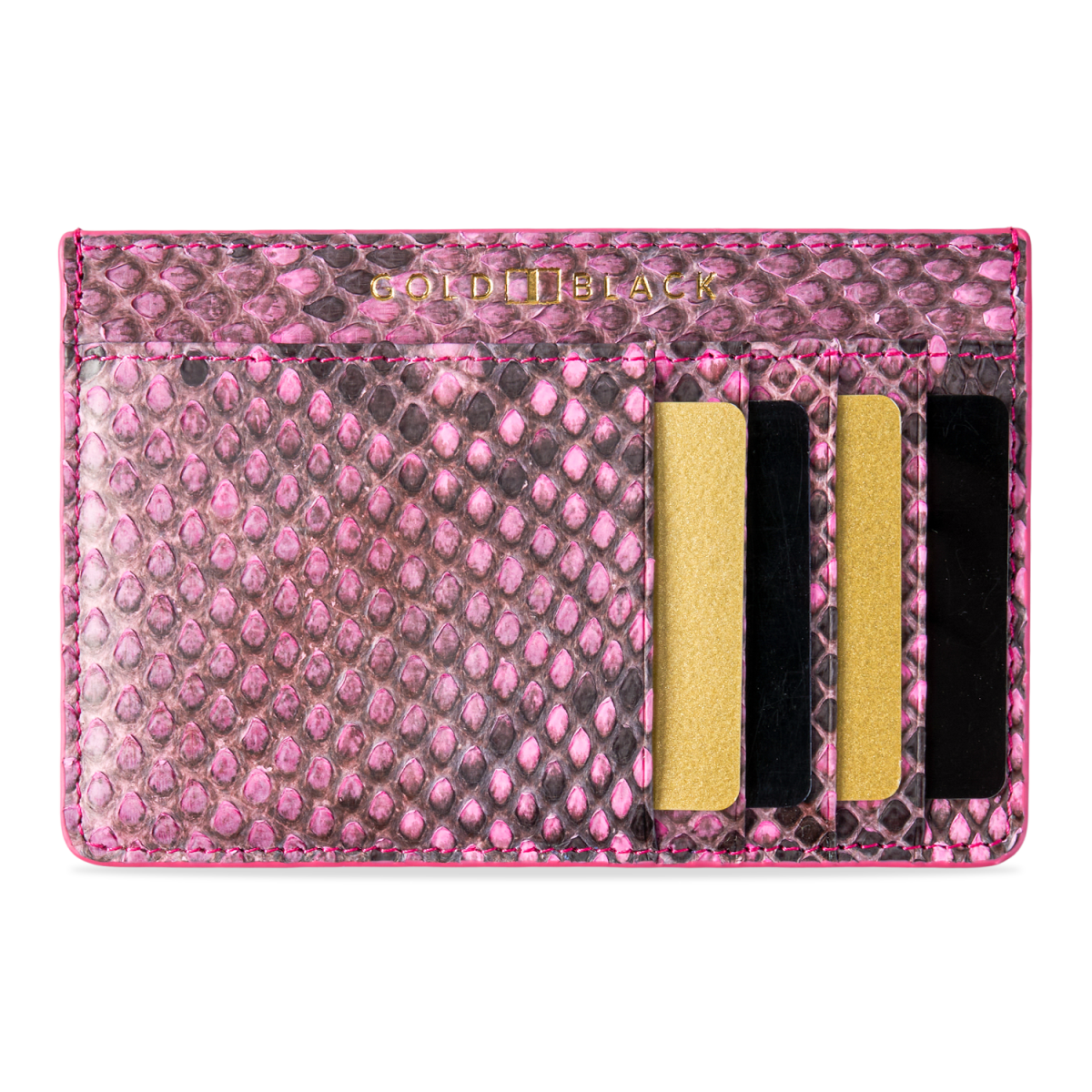 Royal Kartenetui Pythonleder Pink - GOLDBLACKpremium