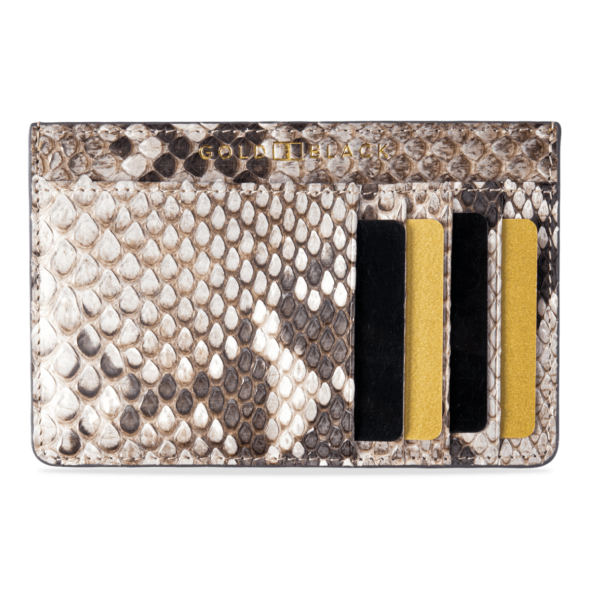 Royal Kartenetui Pythonleder Natural - GOLDBLACKpremium
