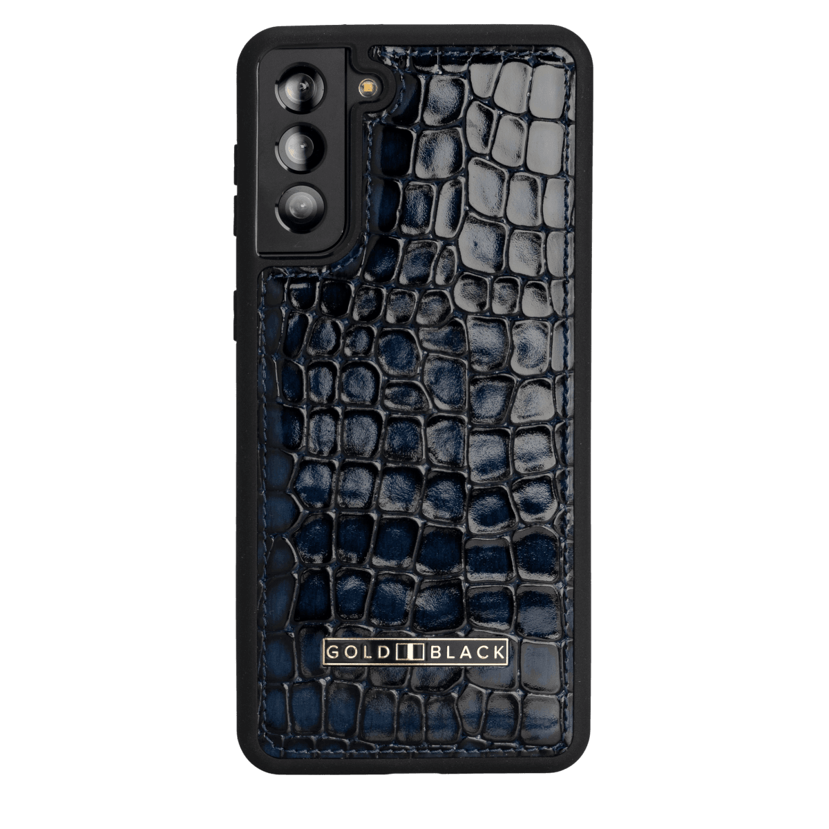 Samsung S21 Plus Lederhülle Milano Blau - GOLDBLACKpremium